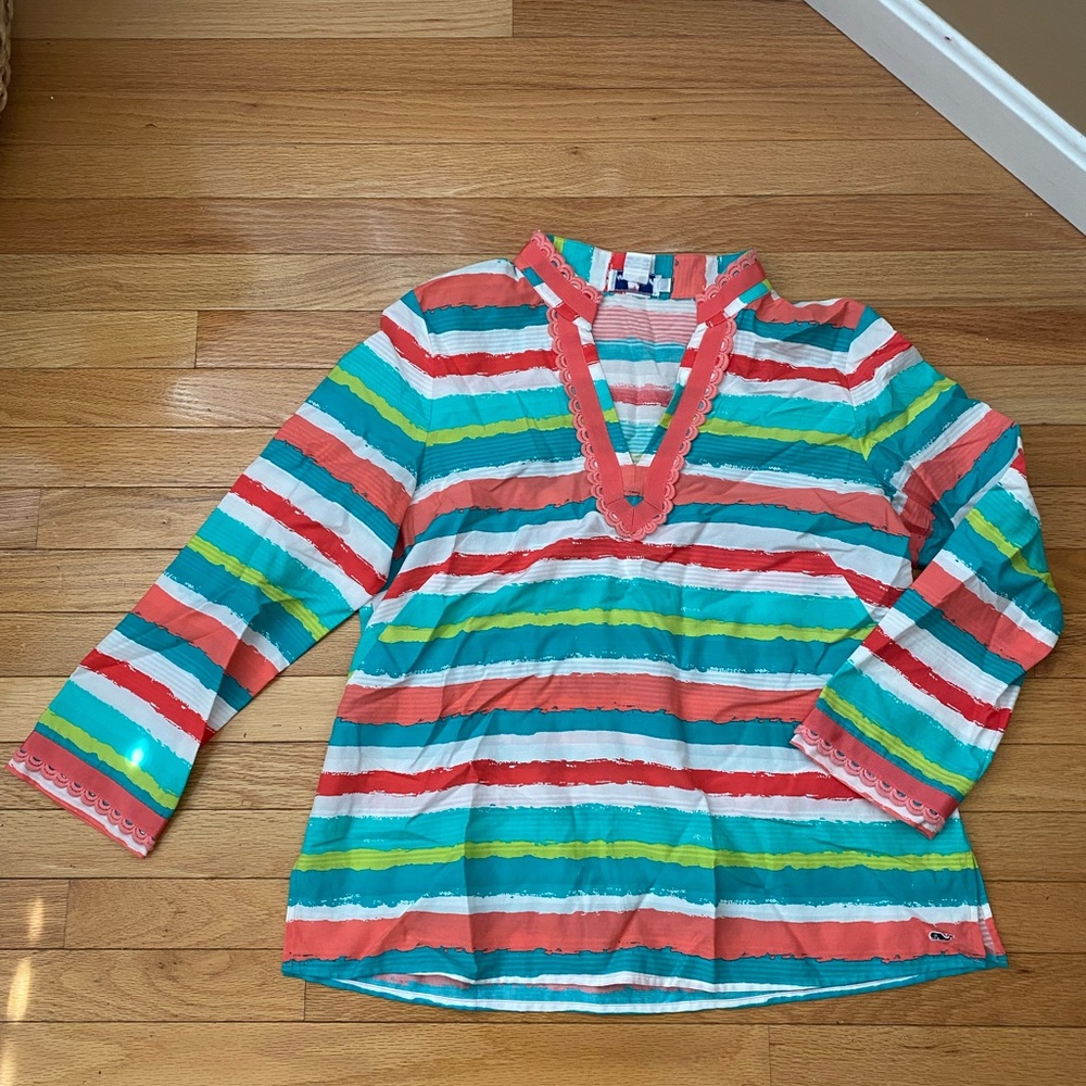 Vineyard Vines striped tunic blouse